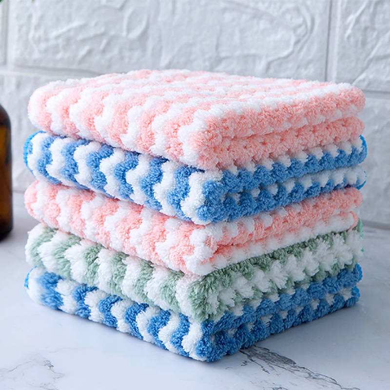 Non-Oil Absorbent Thickened Microfiber Cleaning Cloth – Kitchen Dish Towel, Dishwashing Rag, Hand Towel, Face Wash Cloth, Multi-Purpose Household Cleaning Wipe