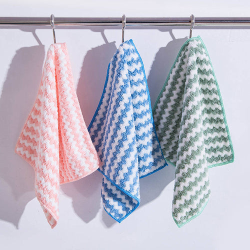 Non-Oil Absorbent Thickened Microfiber Cleaning Cloth – Kitchen Dish Towel, Dishwashing Rag, Hand Towel, Face Wash Cloth, Multi-Purpose Household Cleaning Wipe